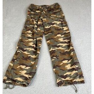 Levis Camo Cargo Pants Womens 25 Brown '94 Baggy Leg Tapered Cinch Leg Y2K Style